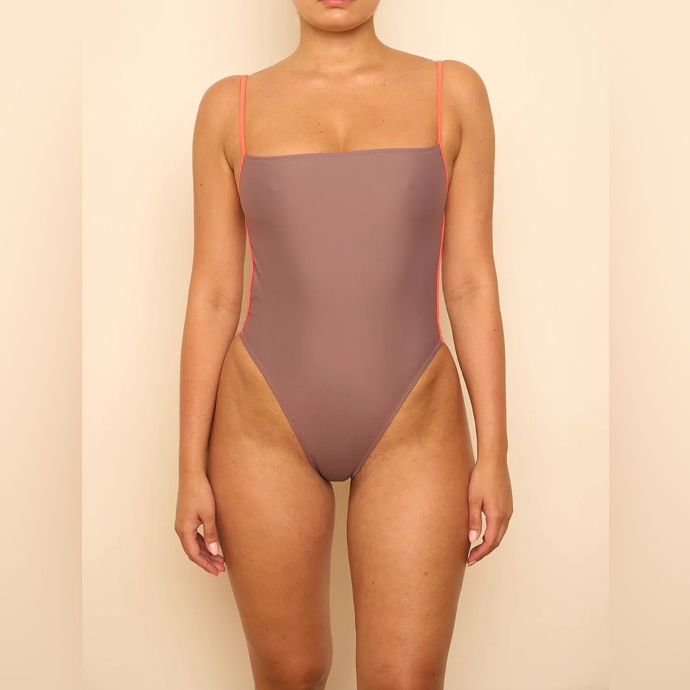 Tropic of C scoop one piece in raisin BNWT